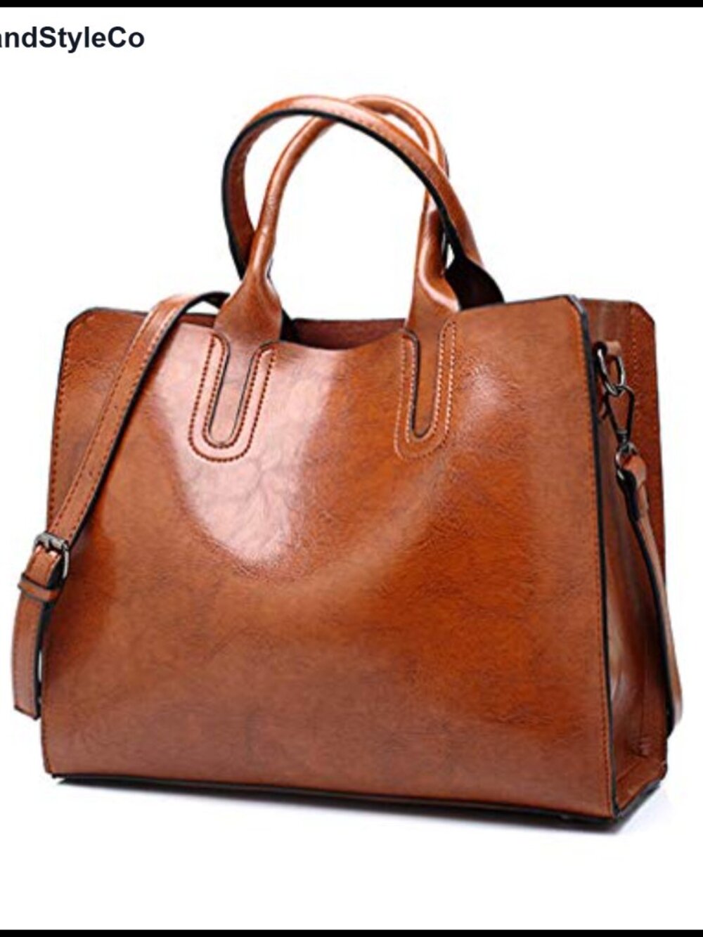 Large Faux Leather Tote Bag for Women Work Shoulder Purse with Adjustable Strap